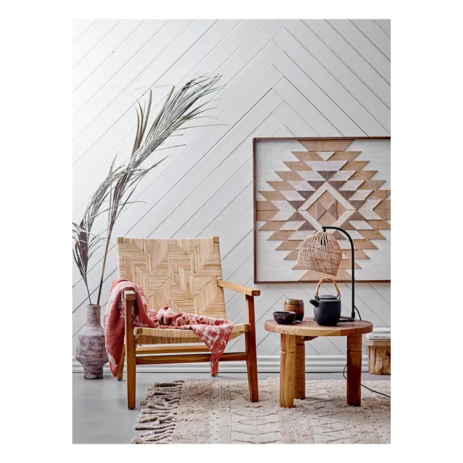 Sillón de ratán Mills  | Marrón
