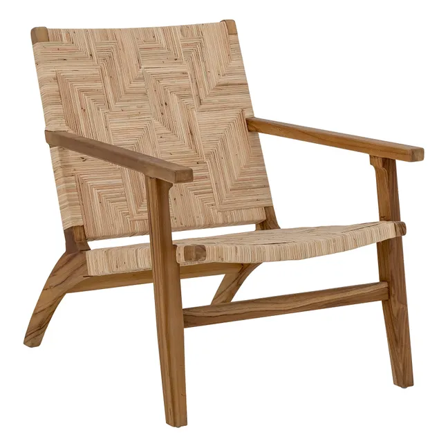 Fauteuil Mills en rotin | Brun