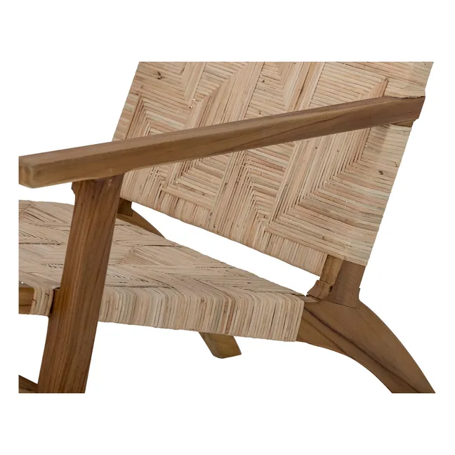 Fauteuil Mills en rotin | Brun