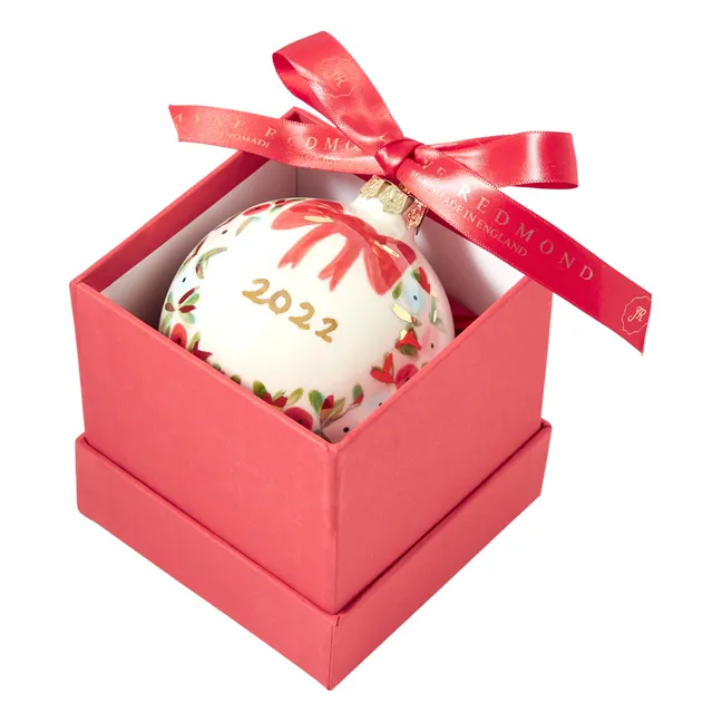 Boule de noël en porcelaine 2022
