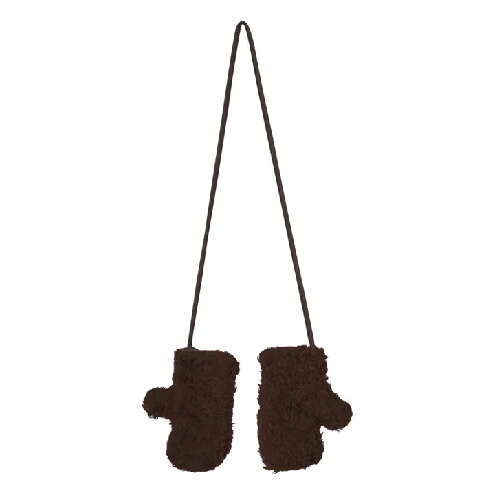 Fausthandschuhe Sherpa Bio-Baumwolle | Schokoladenbraun- Produktbild Nr. 2