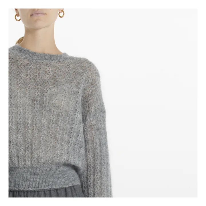 Suéter de punto Mohair | Gris- Imagen del producto n°4