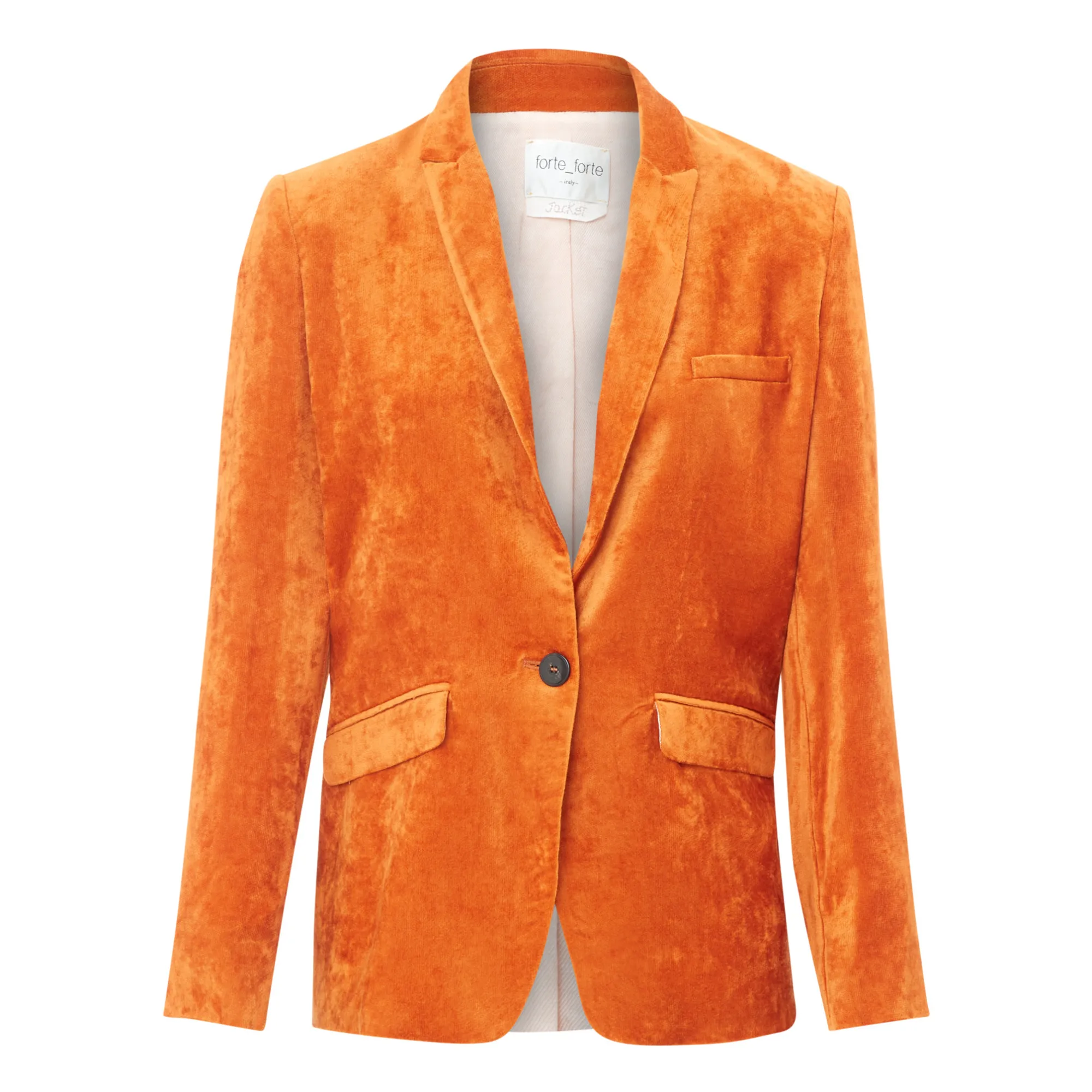 Forte Forte Orange Flowy Velour Jacket