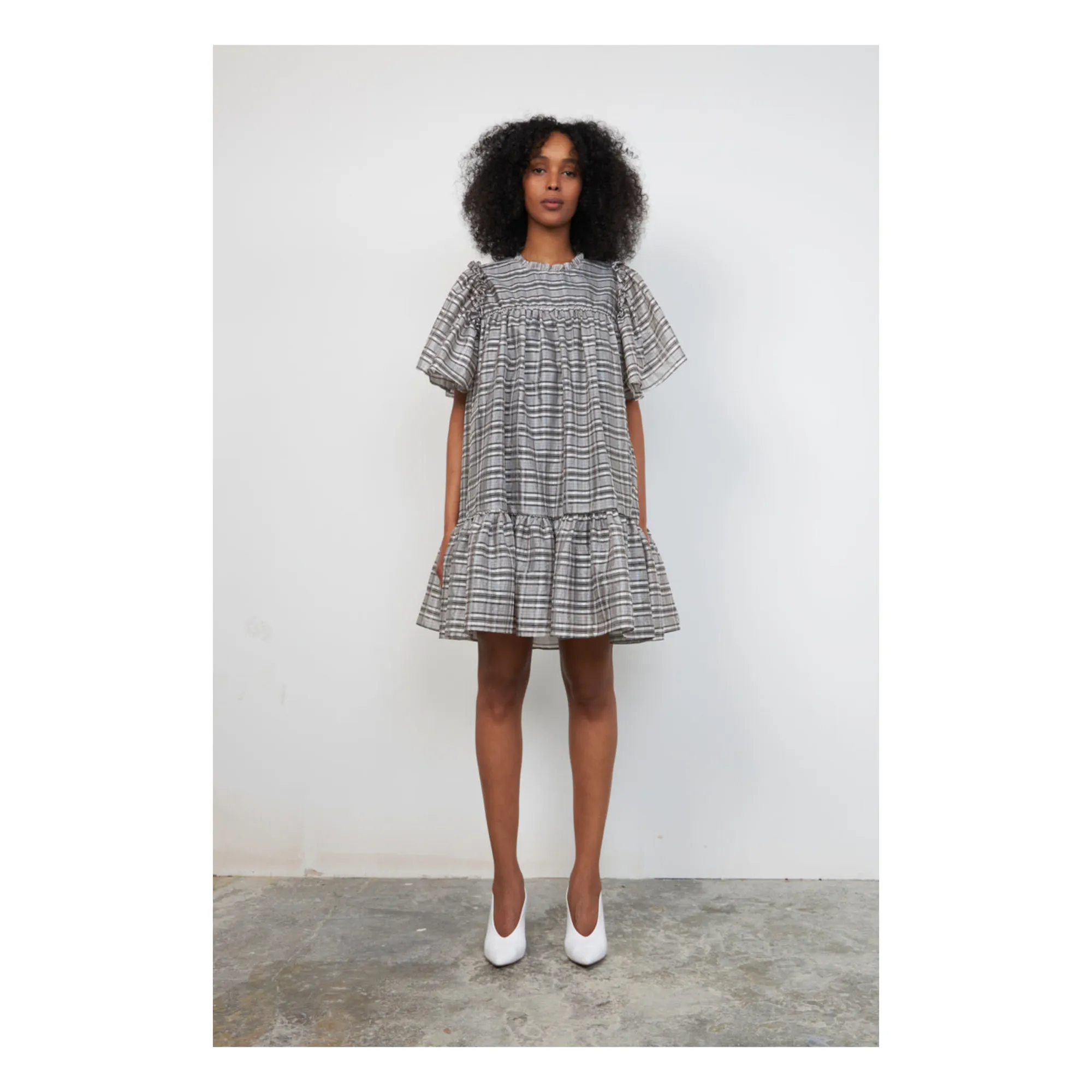 Stella Nova Grey Pen Luna Checked Dress
