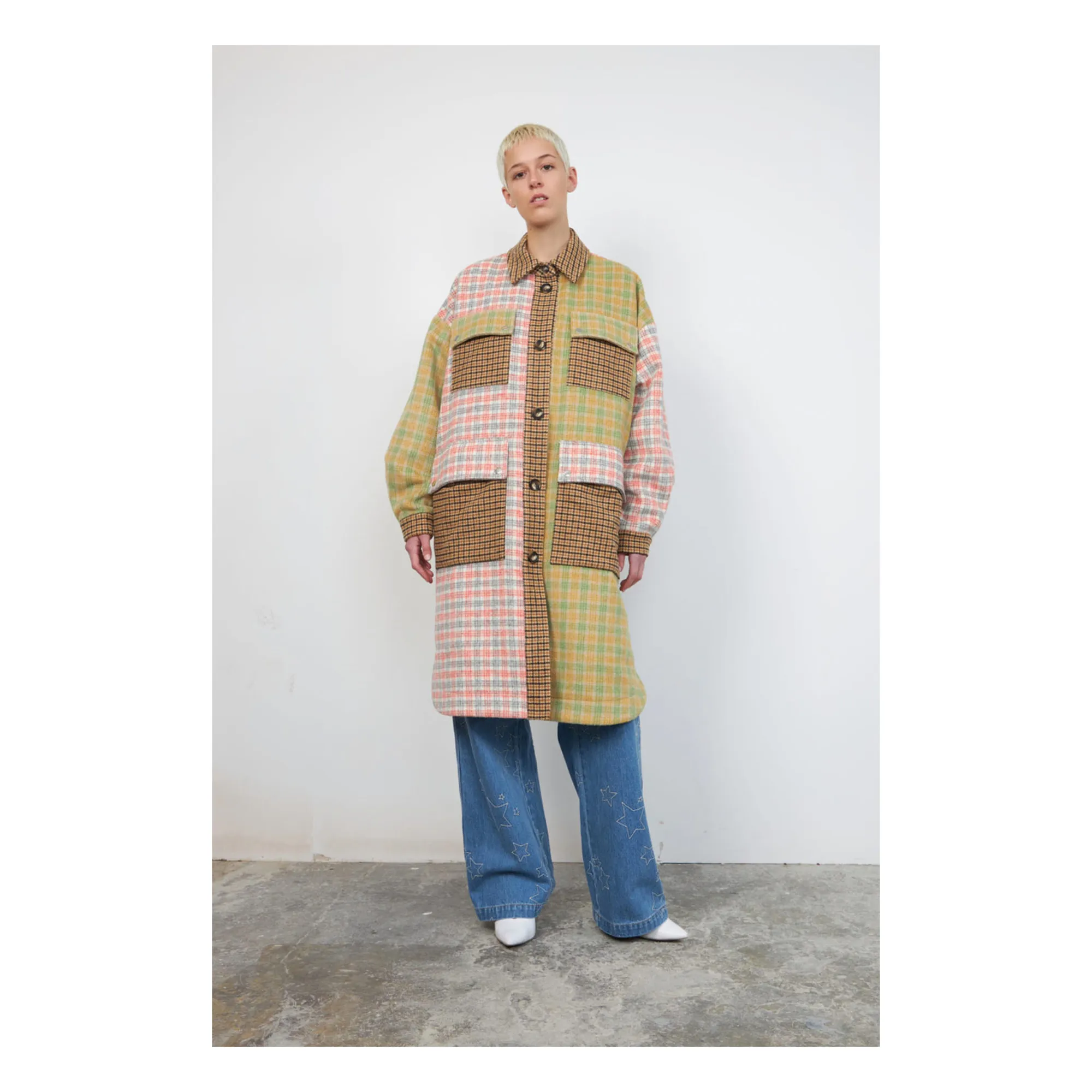 Stella Nova Brown Kendra Checked Coat