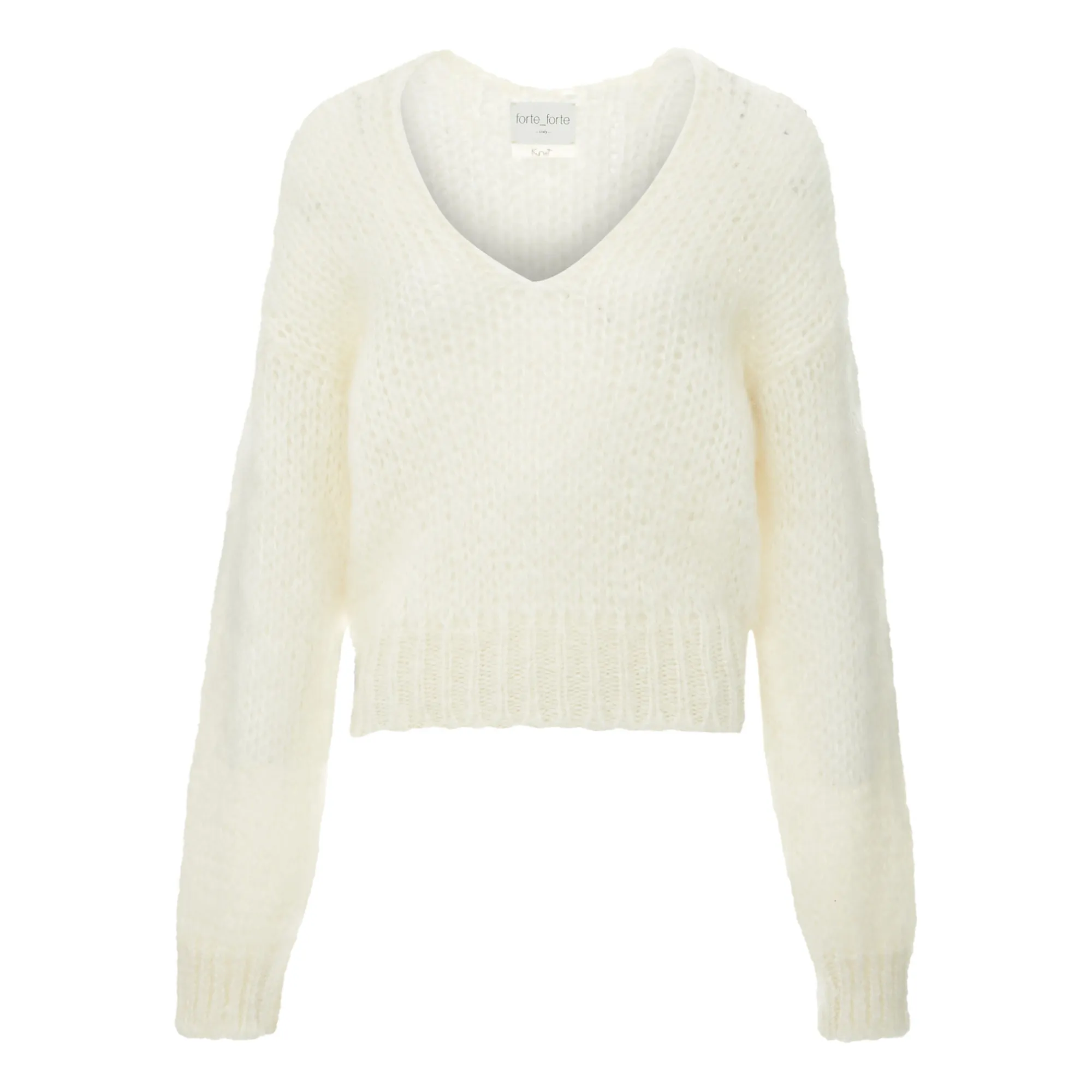 Forte Forte White V-Neck Jumper
