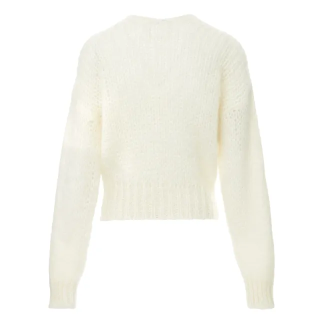 Pull Col V Mohair | Blanc
