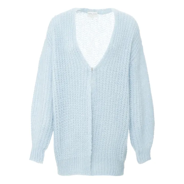 Long Mohair Cardigan | Blue