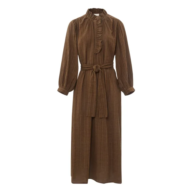 Robe Adrien Coton Gaufré | Marron