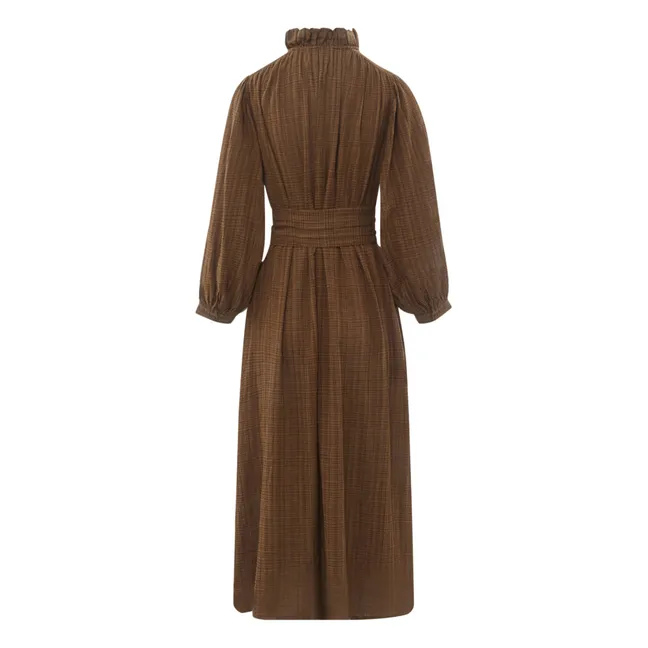 Robe Adrien Coton Gaufré | Marron