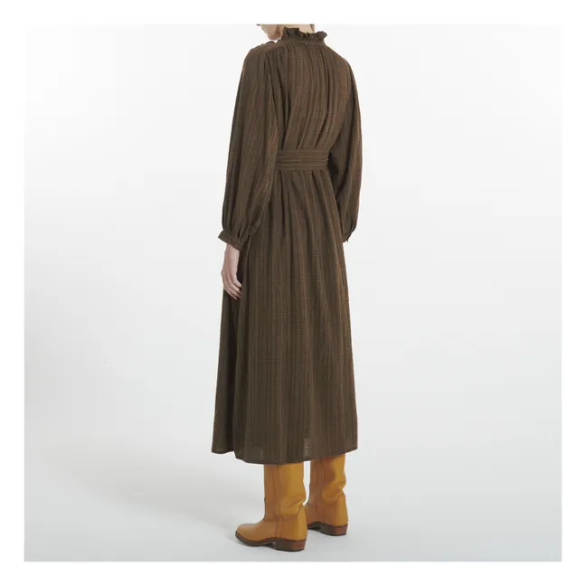 Robe Adrien Coton Gaufré | Marron