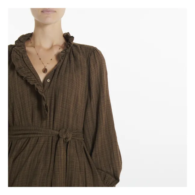 Robe Adrien Coton Gaufré | Marron