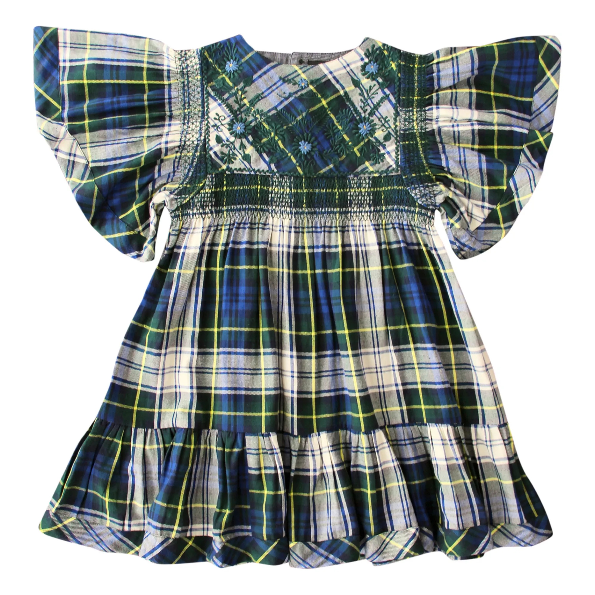 Bonjour Navy Blue Rosalie Checkered Dress