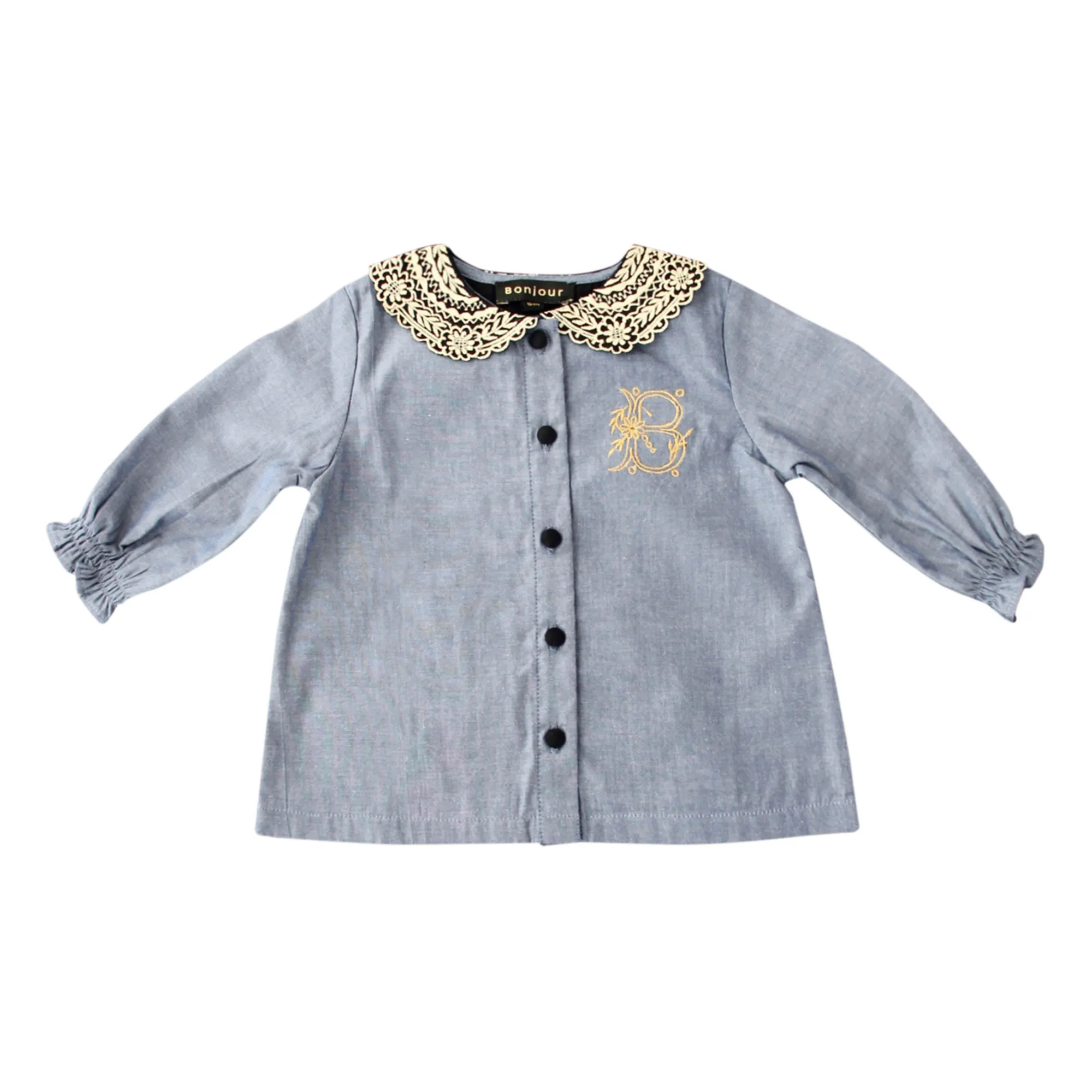 Bonjour Denim Blue Chambray Blouse