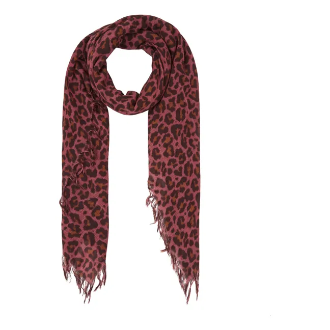 Sciarpa di lana leopardata Emile Wilde | Rosso