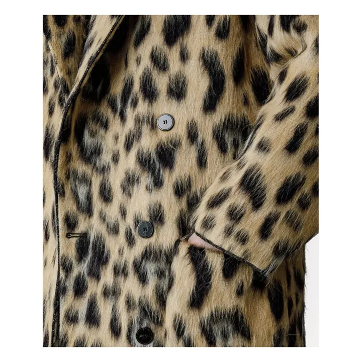 Kurzmantel "Animalier" Jacquard Schurwolle und Alpaka | Leopard- Produktbild Nr. 4