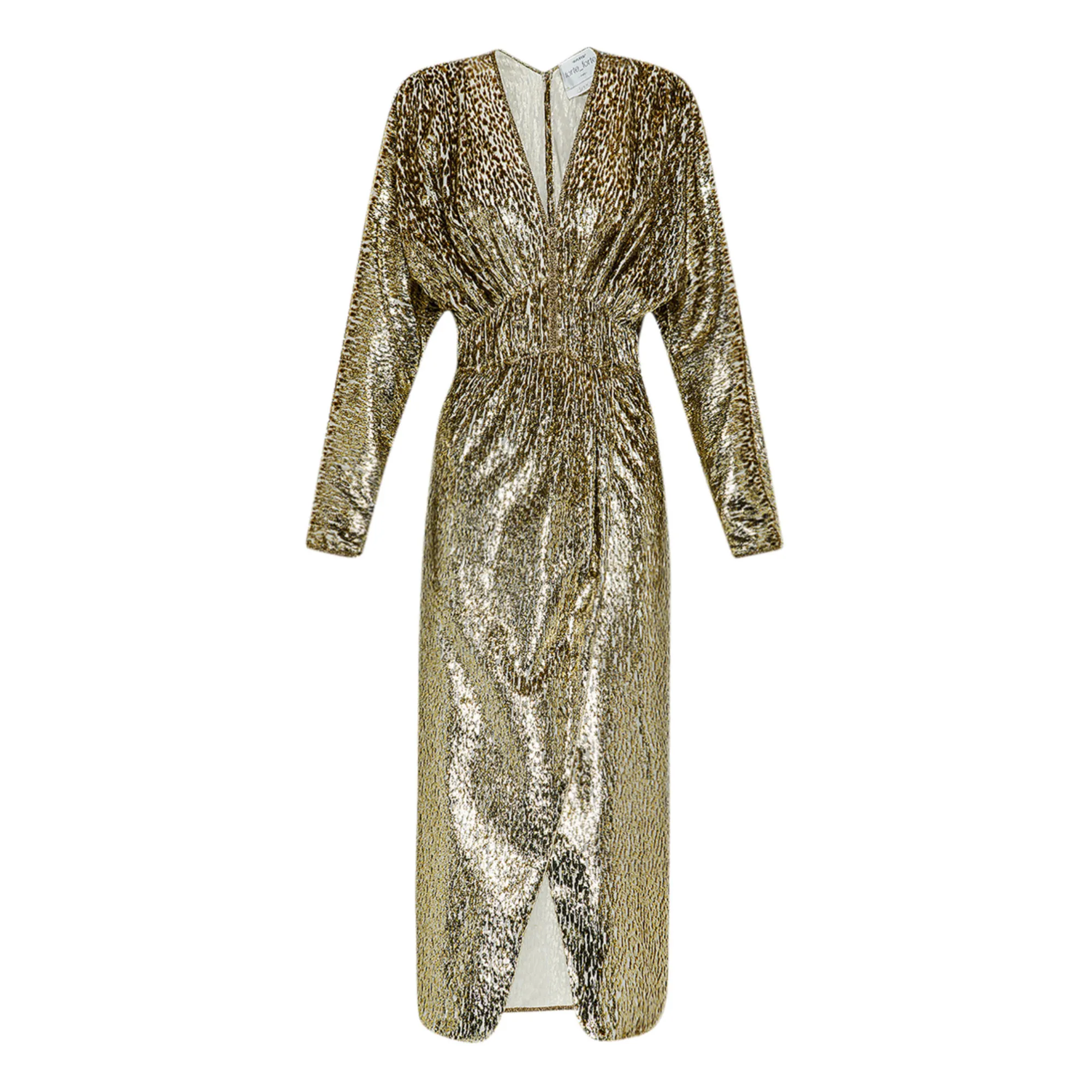 Forte Forte Gold 'Encanto' Metallic Velour Dress