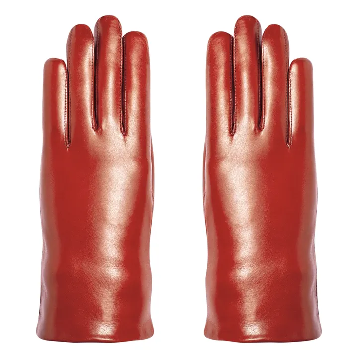 Victoire Lambskin Leather Cashmere-Lined Gloves | Cognac- Product image n°0