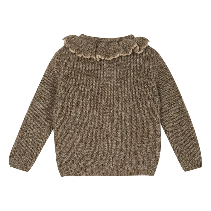 Cardigan Col Volants | Taupe- Image produit n°3