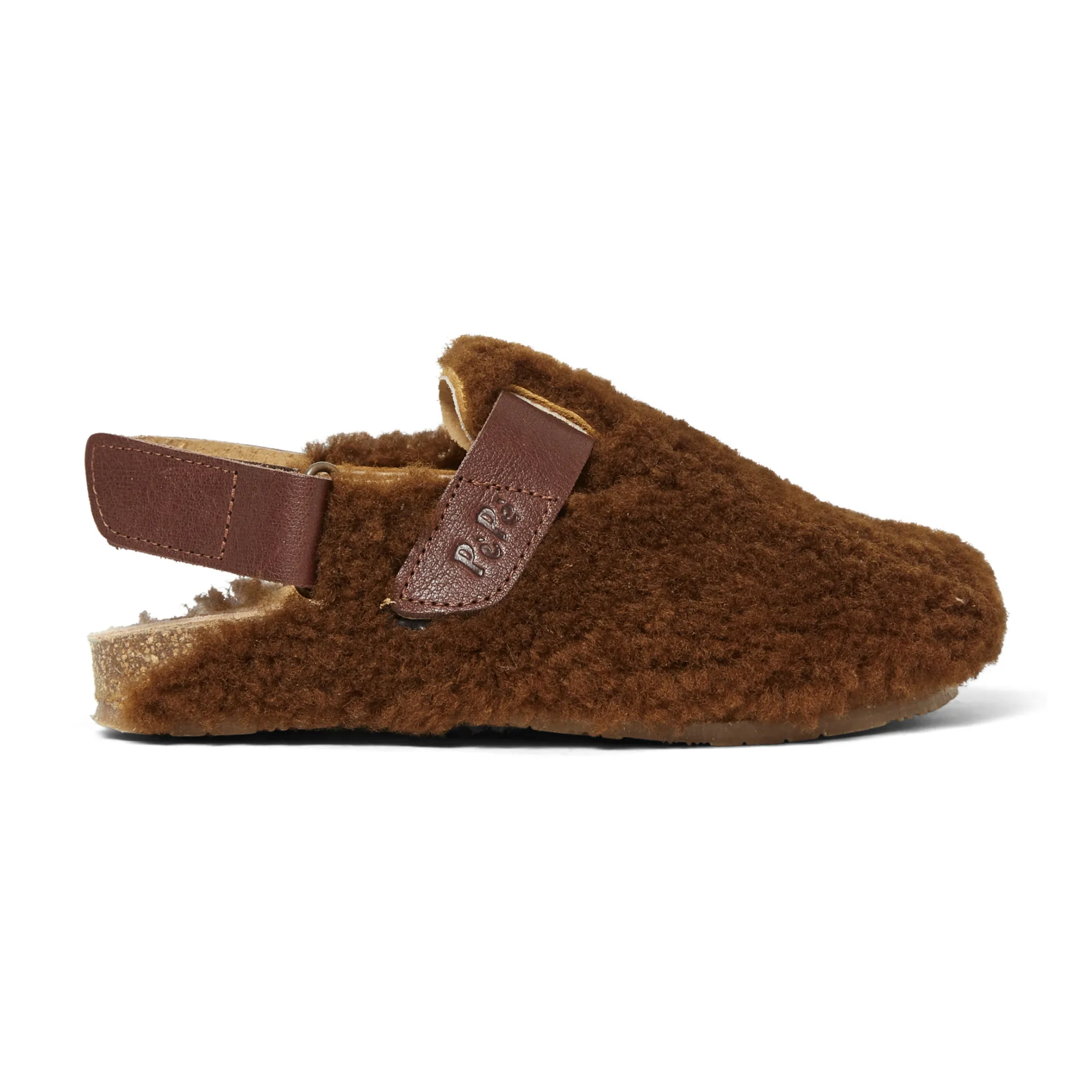 Pèpè Brown Shearling Clogs
