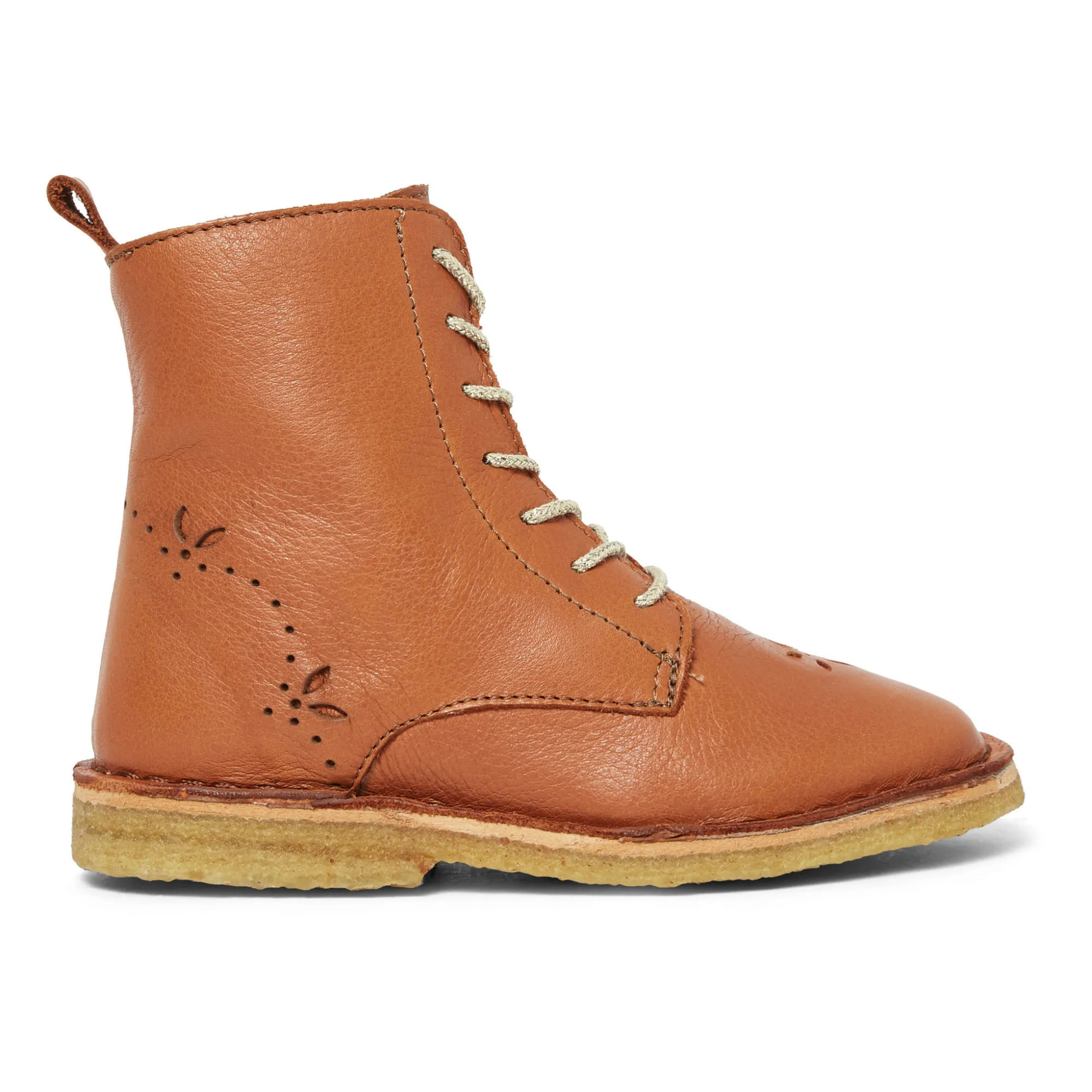 Emile Et Ida Camel Emi Leather Lace-Up Boots