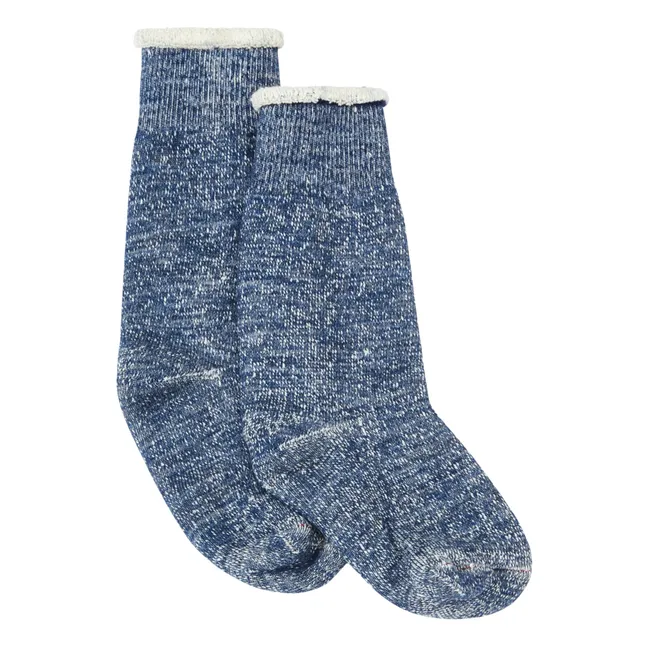 Calcetines de algodón ecológico y merino | Azul Marino