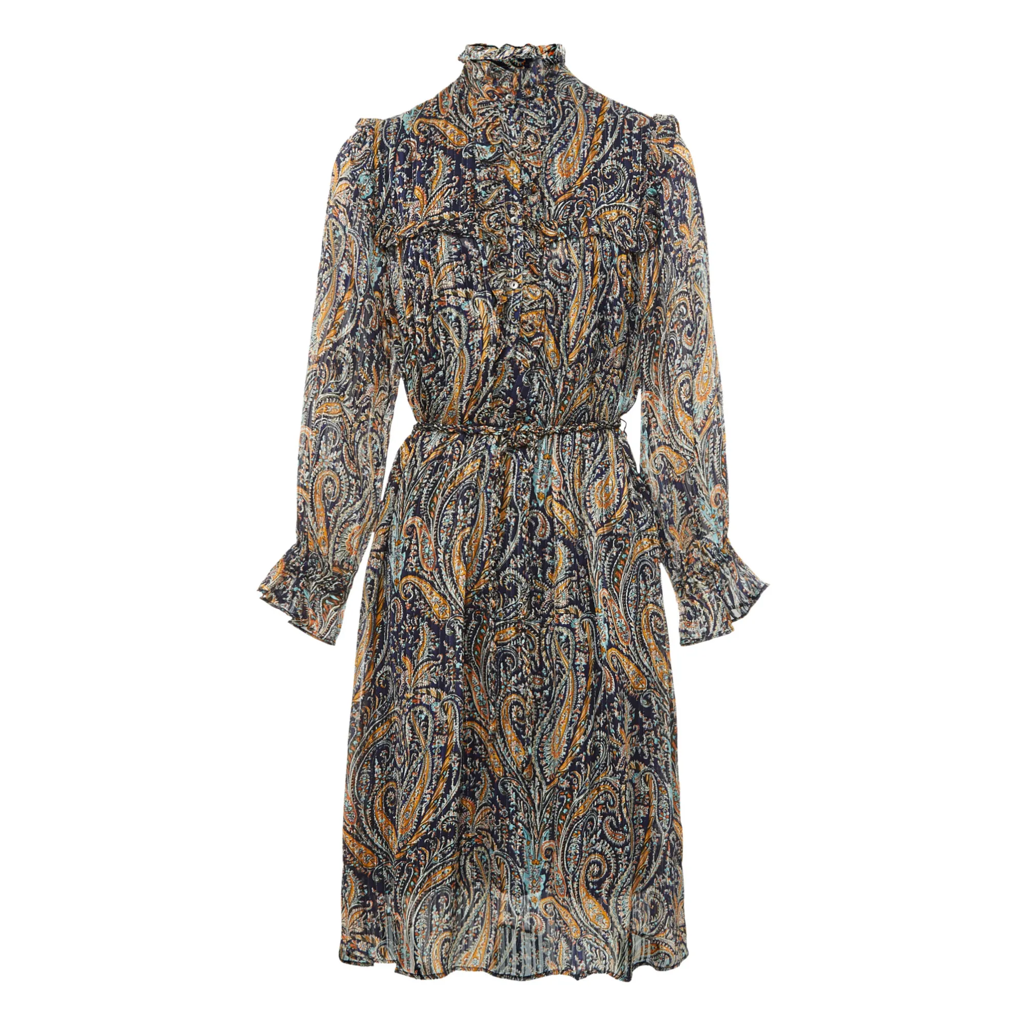 Antik Batik Navy Blue Elvis Shirt Dress