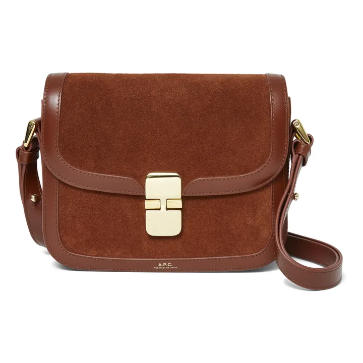 Grace Small Suede Bag | Brown- Product image n°0