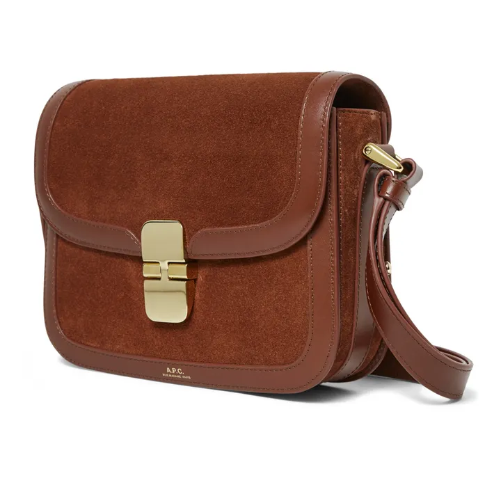 Grace Small Suede Bag | Brown- Product image n°4