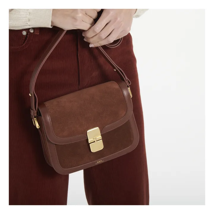 Grace Small Suede Bag | Brown- Product image n°2