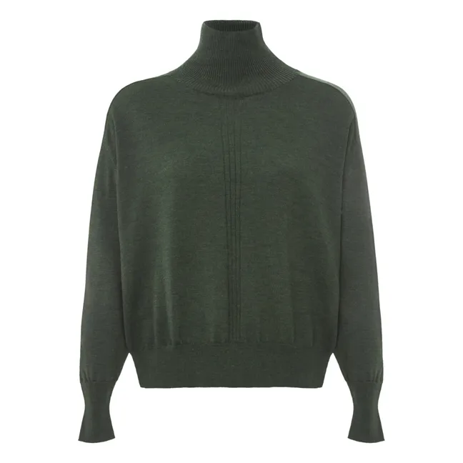Maglione Fine Nord Merino | Verde militare