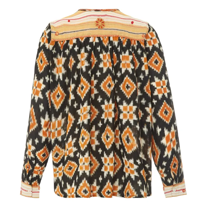 Bluse Satnam Baumwolle Khadi | Ocker- Produktbild Nr. 1