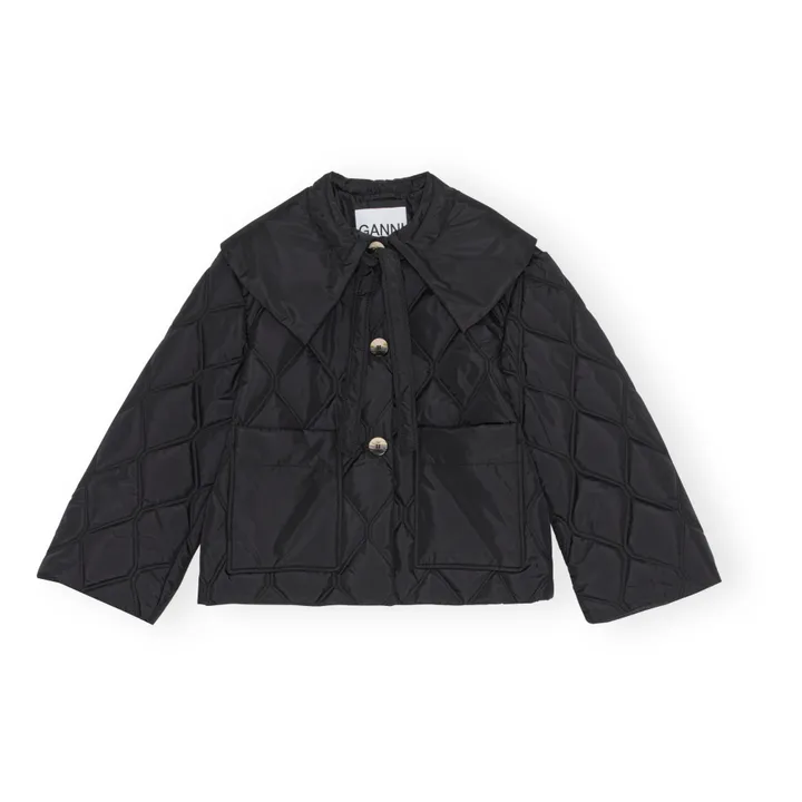Ganni - Ripstop Quilted Jacket - Black | Smallable