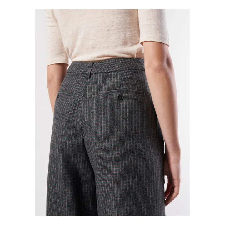 Pantalon à Pinces Volkert Carreaux - Collection Femme -  | Gris- Image produit n°5
