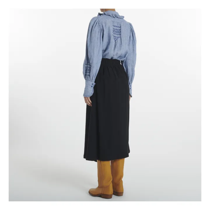 New Champa Chambray Blouse | Blue- Product image n°2