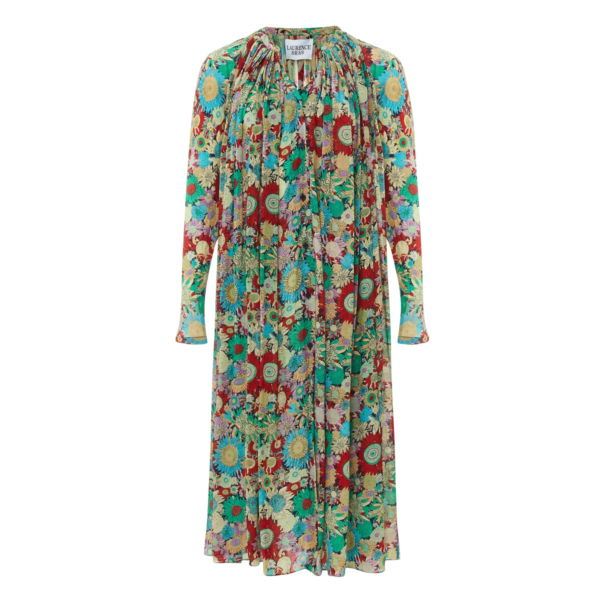 Laurence Bras Blue Palie Floral Print Dress