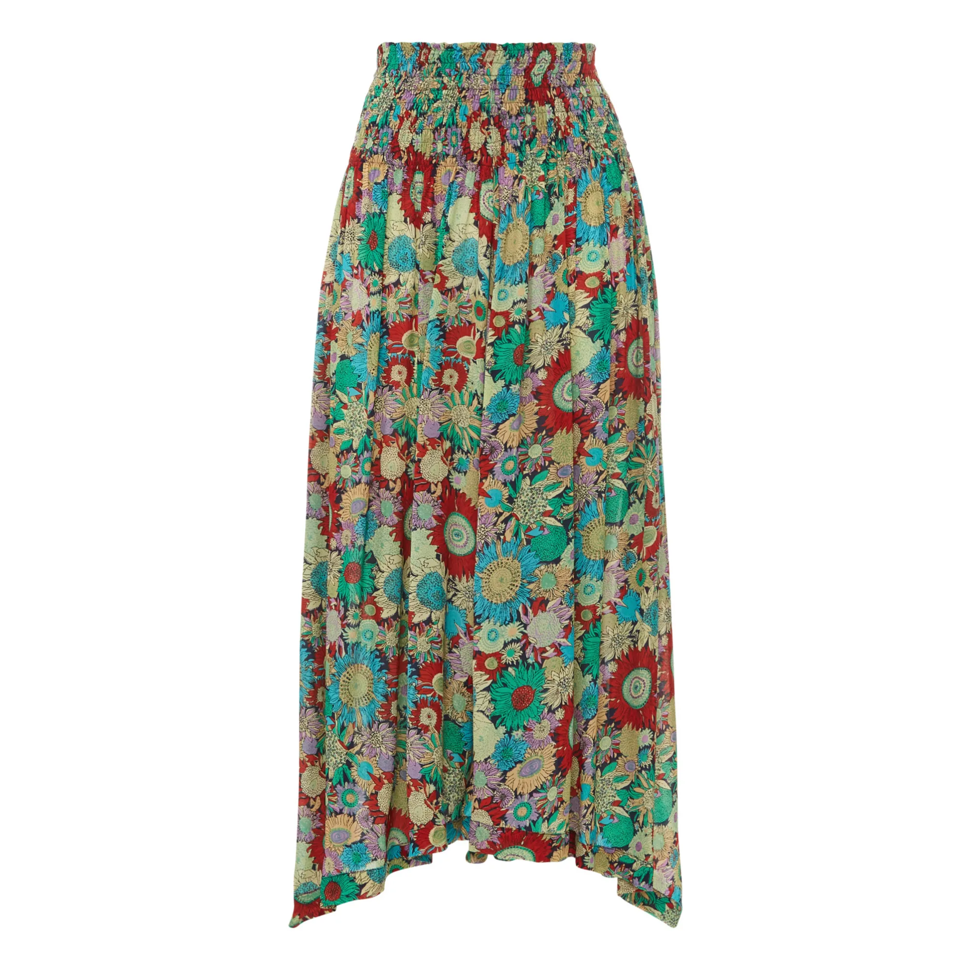 Laurence Bras Blue Dance Floral Print Skirt