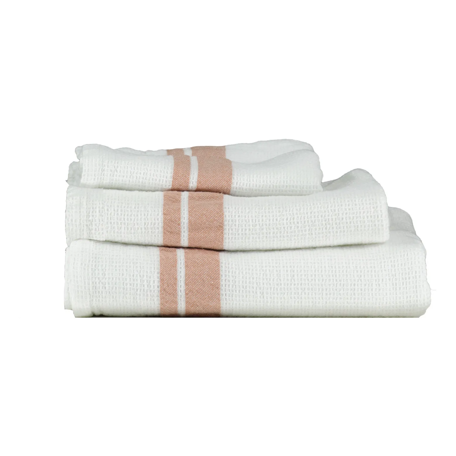 Serviette de bain waffle en coton | Terracotta- Image produit n°3