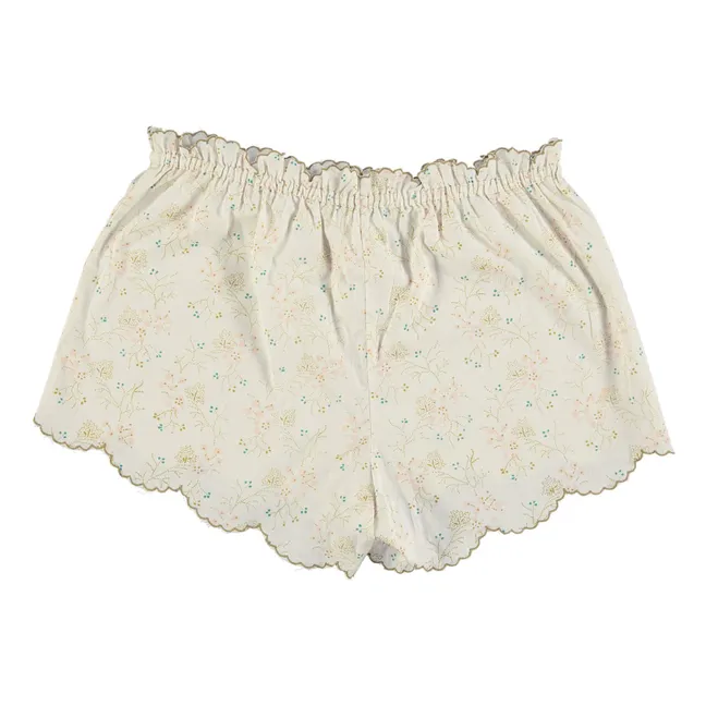 Minako Embroidered Cotton Shorts | Gold
