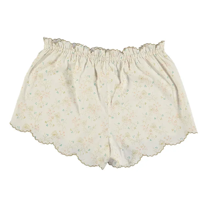 Minako Embroidered Cotton Shorts | Gold- Product image n°2