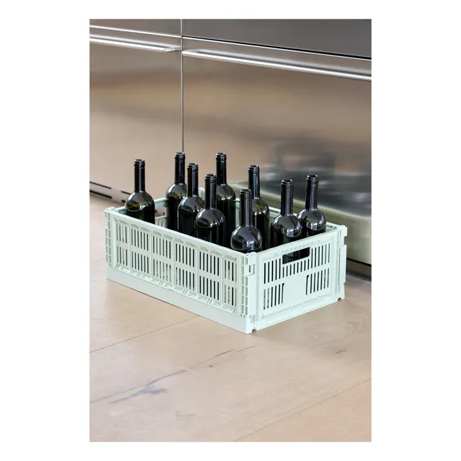 100% Recycled Collapsible Crate | Green water