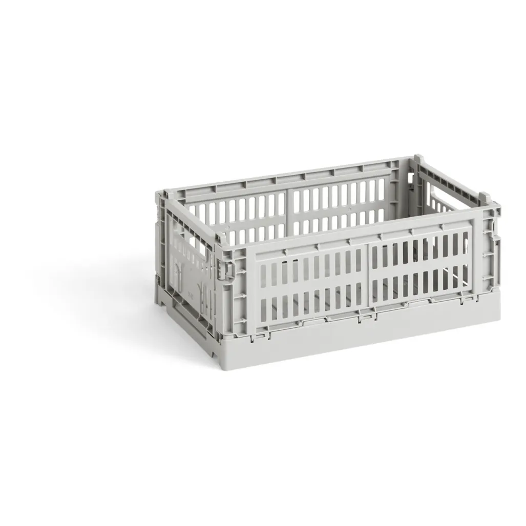 Hay Light Grey 100% Recycled Collapsible Crate