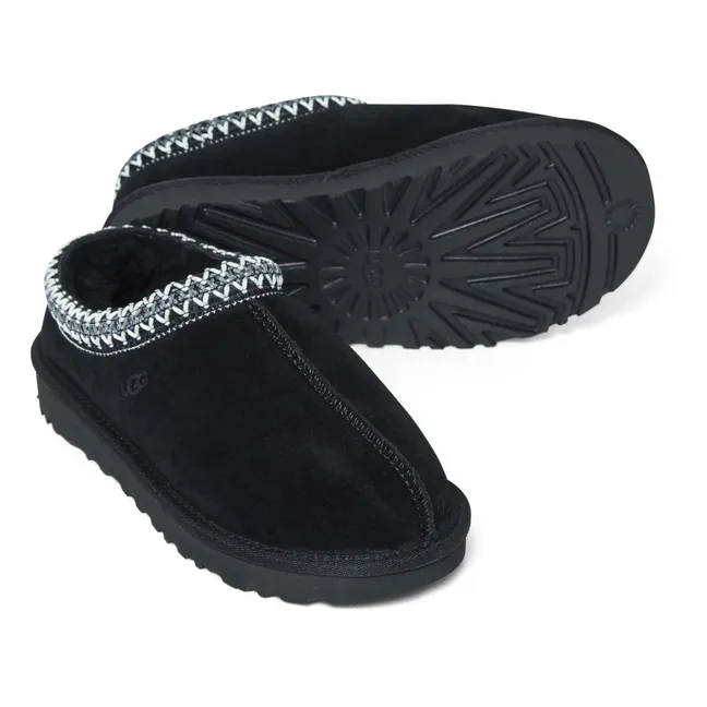Tasman Lined Slippers | Black