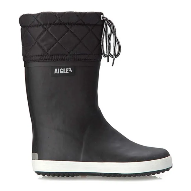 Giboulée Fur-Lined Rain Boots | Black