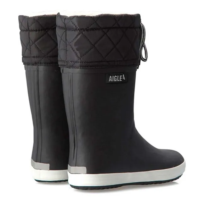 Giboulée Fur-Lined Rain Boots | Black