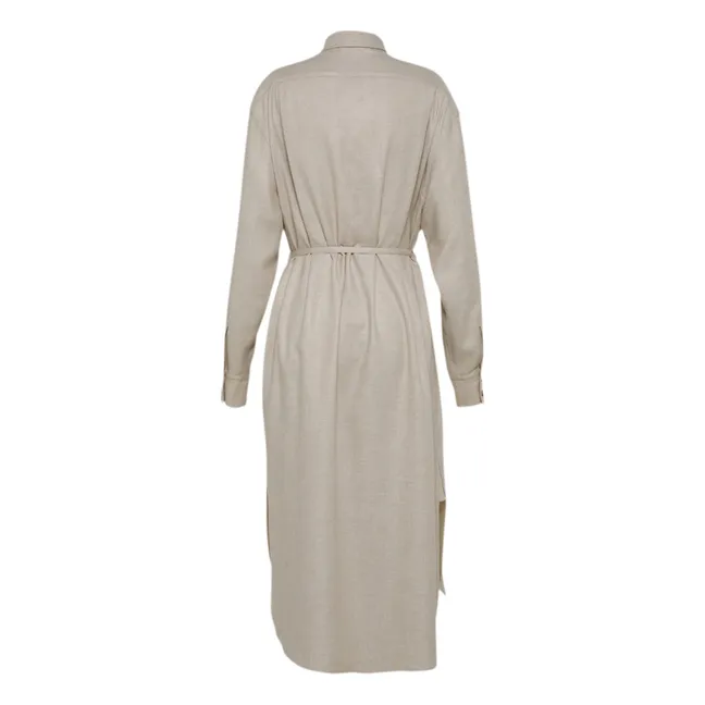 Vestido camisero Etamine | Crudo