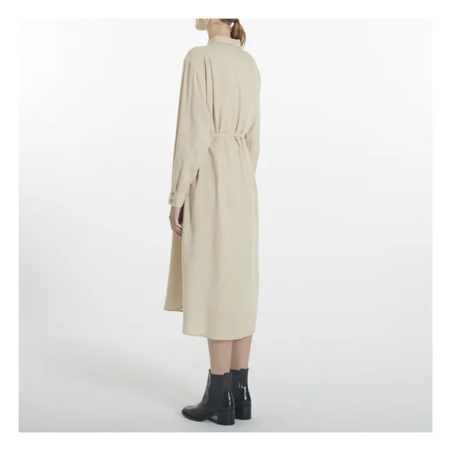 Vestido camisero Etamine | Crudo