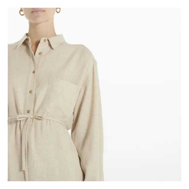 Vestido camisero Etamine | Crudo