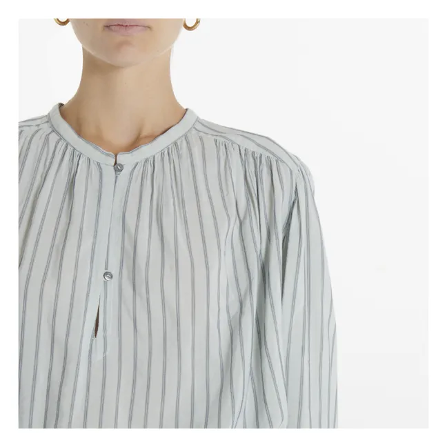 Blouse Rayures | Bleu gris