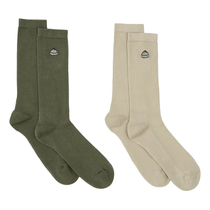 2er-Set Socken | Khaki- Produktbild Nr. 0